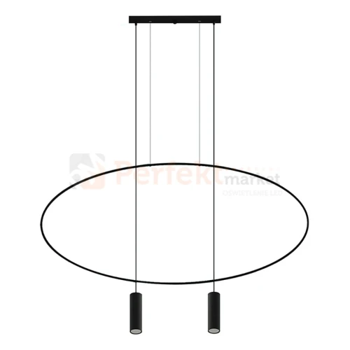 Lampa wisząca HOLAR 2 czarna koło ring TH.017CZ Thoro perfektmarket.webp