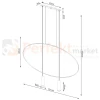 Lampa wisząca HOLAR 2 czarna koło ring TH.017CZ Thoro wymiary perfektmarket.webp
