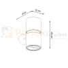 Lampa ścienna kinkiet KUKKIA czarny TH.005CZ Thoro wymiary perfektmarket.webp