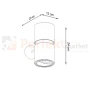 Lampa ścienna kinkiet KUKKIA czarny TH.005CZ Thoro wymiary perfektmarket.webp