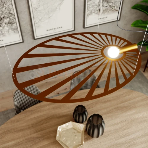 Lampa wisząca LEHDET złota 110 cm Thoro TH.001ZL aranżacja 2 perfektmarket.webp