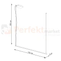 Lampa wisząca LED STRANG liniowa delikatna 120 cm 3000K TH.278 Thoro wymiary perfektmarket.webp
