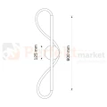 Kinkiet LED spirala EMMA czarny 19W 4000K wymiary perfektmarket.webp