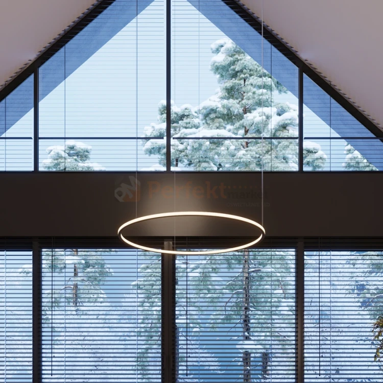 Lampa wisząca LED nowoczesna żyrandol RISA 120 czarny LED 3000K TH.276  aranżacja 1 perfektmarket.webp