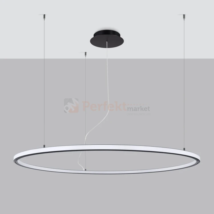 Lampa wisząca LED nowoczesna żyrandol RISA 120 czarny LED 3000K TH.276 1 perfektmarket.webp