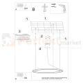 Lampa wisząca LED nowoczesna żyrandol RISA 120 czarny LED 3000K TH.276 montaż perfektmarket.webp