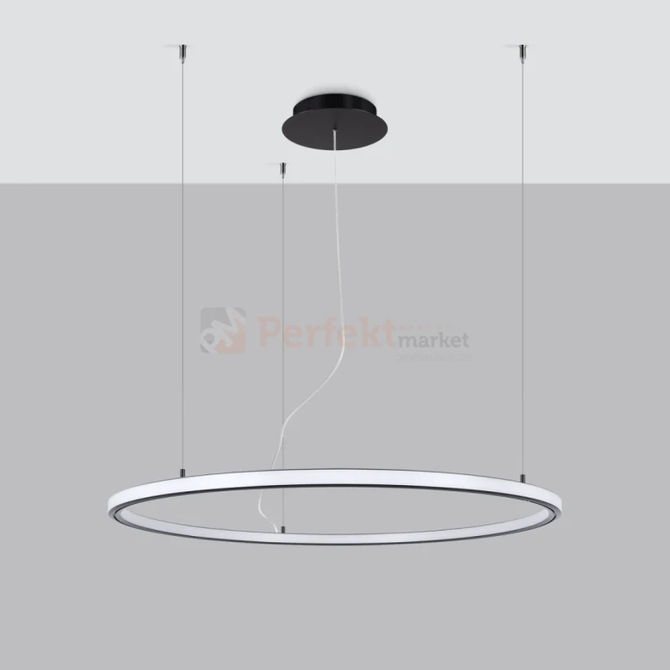 Lampa wisząca LED nowoczesna żyrandol RISA 90 czarny LED 3000K TH.275  1 perfektmarket.webp