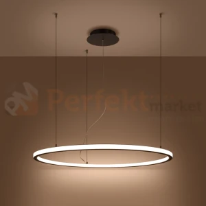 Lampa wisząca LED nowoczesna żyrandol RISA 90 czarny LED 3000K TH.275