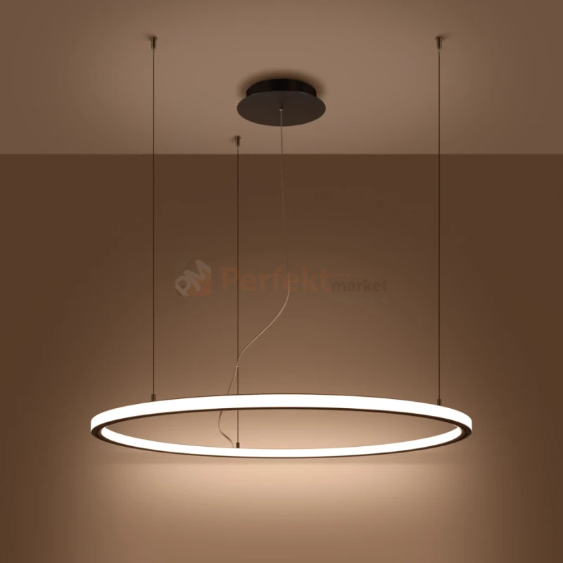 Lampa wisząca LED nowoczesna żyrandol RISA 90 czarny LED 3000K TH.275 EL perfektmarket.webp