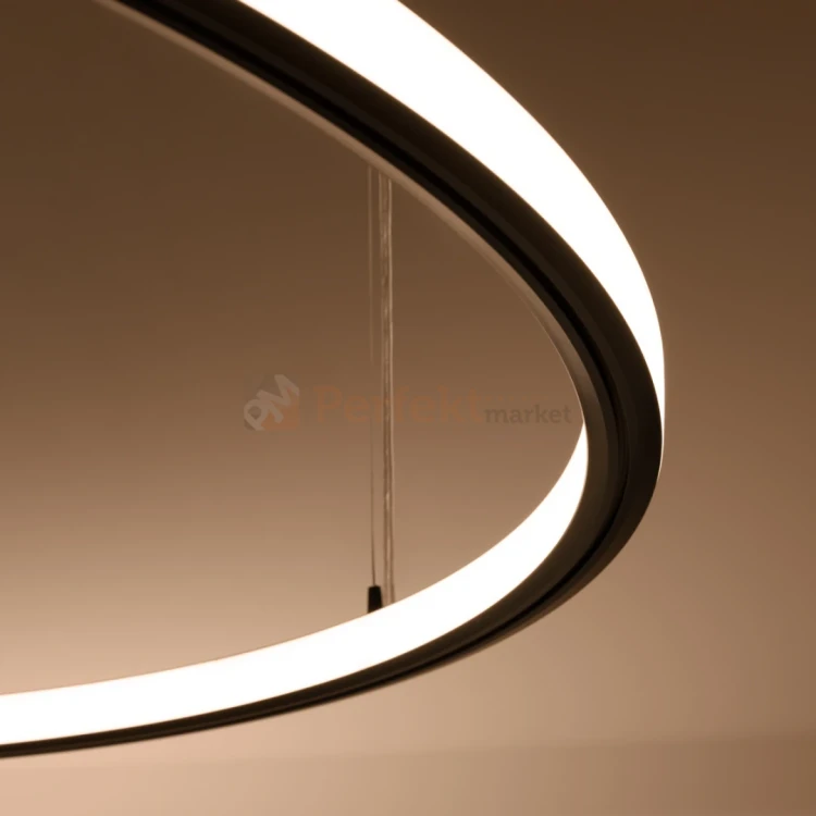 Lampa wisząca LED nowoczesna żyrandol RISA 90 czarny LED 3000K TH.275 detail 1 perfektmarket.webp