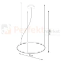 Lampa wisząca LED nowoczesna żyrandol RISA 90 czarny LED 3000K TH.275 size perfektmarket.webp