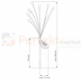 Lampa ogrodowa solarna FIORINI 8 LED 3000K wymiary perfektmarket.webp