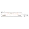 Oprawa hermetyczna LED GIN 48W 150cm 5200lm 4000K IP65 wymiary perfektmarket.webp