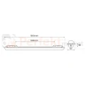 Oprawa hermetyczna LED GIN 48W 150cm 5200lm 4000K IP65 wymiary perfektmarket.webp