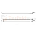 Lampa LED do garażu piwnicy warsztatu Batten 60 cm 18W 4000K czarna wymiary perfektmarket.webp
