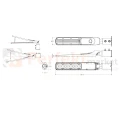 Oprawa drogowa LED LITE FLAMINGO 50W 4000K szara wymiary perfektmarket.webp