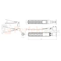 Oprawa drogowa LED LITE FLAMINGO 100W 4000K wymiary perfektmarket.webp