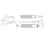 Oprawa drogowa LED LITE FLAMINGO 100W 4000K wymiary perfektmarket.webp
