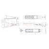 Oprawa drogowa LED LITE FLAMINGO 30W 4000K czarna wymiary perfektmarket.webp