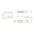 Oprawa drogowa LED LITE FLAMINGO 30W 4000K czarna wymiary perfektmarket.webp