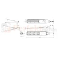 Oprawa drogowa LED LITE FLAMINGO 50W 4000K czarna wymiary perfektmarket.webp
