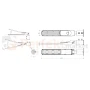 Oprawa drogowa LED LITE FLAMINGO 50W 4000K czarna wymiary perfektmarket.webp
