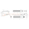 Oprawa drogowa LED LITE FLAMINGO 100W 4000K czarna wymiary perfektmarket.webp