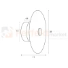 Lampa ścienna kinkiet kryształ szkło Maxlight W0355 Allure 1L szampańskie szkło wymiary perfektmarket.webp