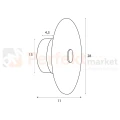 Lampa ścienna kinkiet kryształ szkło Maxlight W0355 Allure 1L szampańskie szkło wymiary perfektmarket.webp