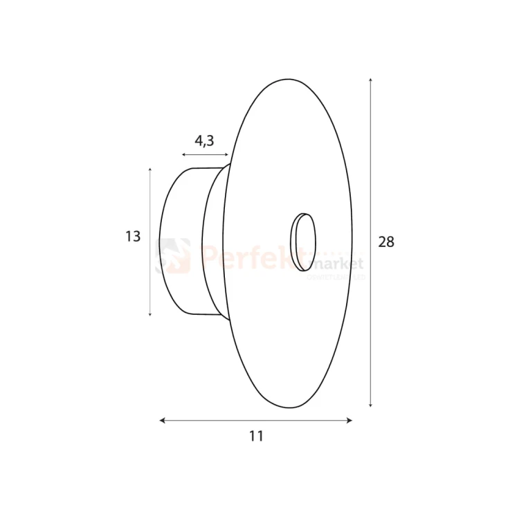 Lampa ścienna kinkiet kryształ szkło Maxlight W0355 Allure 1L szampańskie szkło wymiary perfektmarket.webp