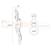 Lampa ścienna kinkiet kryształ szkło Maxlight Allure 10L W0354 wymiary perfektmarket.webp