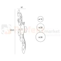Lampa ścienna kinkiet kryształ szkło Maxlight Allure 10L W0354 wymiary perfektmarket.webp