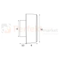 Lampa ścienna kinkiet Maxlight Lipari W0358 złoto szczotkowane wymiary perfektmarket.webp