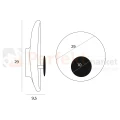 Lampa ścienna kinkiet Maxlight OYAKA W0325 dysk japan design wymiary perfektmarket.webp