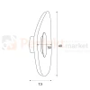 Lampa ścienna kinkiet Maxlight Deux czarno szary W0558  filc wymiary perfektmarket.webp