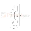 Lampa ścienna kinkiet Maxlight Deux czarno szary W0558  filc wymiary perfektmarket.webp