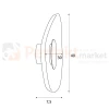 Lampa ścienna kinkiet Maxlight Deux kremowo szary W0559  filc wymiary perfektmarket.webp