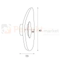 Lampa ścienna kinkiet Maxlight Deux kremowo szary W0559  filc wymiary perfektmarket.webp