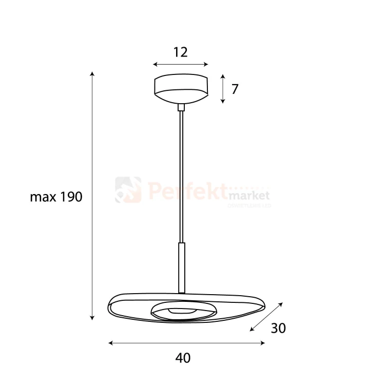 Lampa wisząca LED DEUX P0560 Maxlight czarno szara filcowa 4 perfektmarket.webp