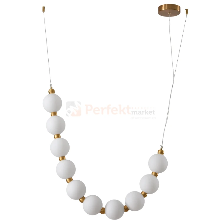 Lampa wisząca LED CORALLI S biało-mosiężna szklane kule 1 perfektmarket.webp
