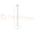 lampa wisząca szklana kula mosiądz BOSSO XS 14 cm Aldex wymiary perfektmarket.webp