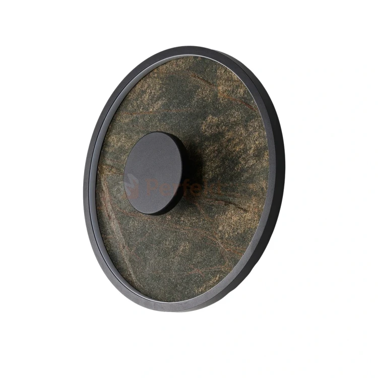 lampa ścienna OWLEN koło ring czarna kamień azzardo AZ5617 perfektmarket.webp