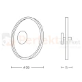 lampa ścienna OWLEN koło ring czarna kamień azzardo AZ5617 wymiary perfektmarket.webp