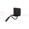 kinkiet ścienny LED z półką i ładowarką USB regulowany czarny VERA AZ3201 perfektmarket.webp