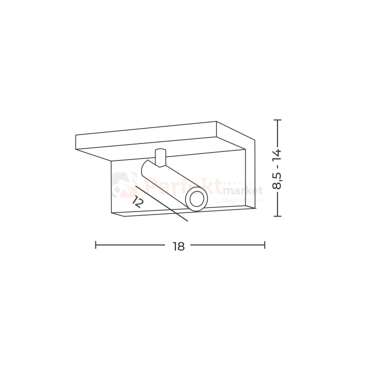 kinkiet ścienny LED HYLLA WALL z ładowarką indukcyjną wymiary perfektmarket.webp