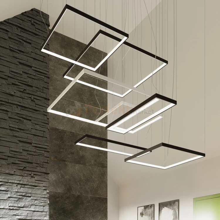 Lampa wisząca LED TUULA M biała 100 cm 3000K Thoro TH.159 aranżacja 2 perfektmarket.webp