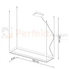 Lampa wisząca LED TUULA M biała 100 cm 3000K Thoro TH.159 wymiary perfektmarket.webp