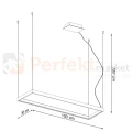 Lampa wisząca LED TUULA M biała 100 cm 3000K Thoro TH.159 wymiary perfektmarket.webp