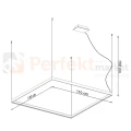 Lampa wisząca LED NELYA L Thoro wymiary perfektmarket.webp