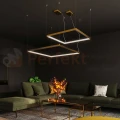 Lampa wisząca LED NELYA M złota 80 cm 3000K Thoro TH.149 aranżacja.webp